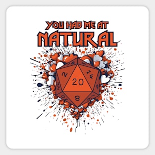 You Had Me At Natural 20 - D20 - Funny RPG Magnet